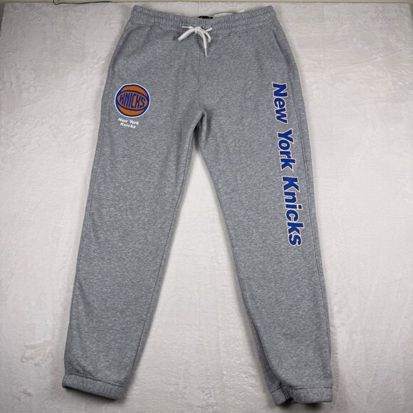 Hollister x NBA New‎ York Knicks Jogger Sweatpants Gray Mens Size L - Picture 1 of 11